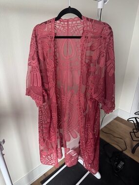 SUMMER GARDEN LACE KIMONO one size